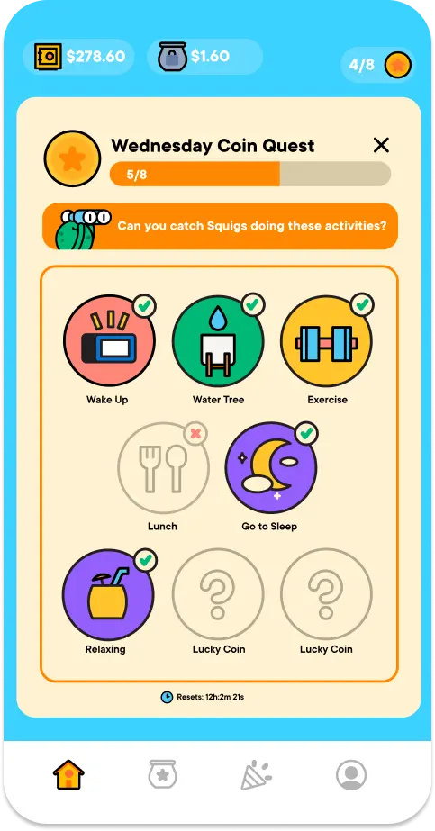 Daily coin quest