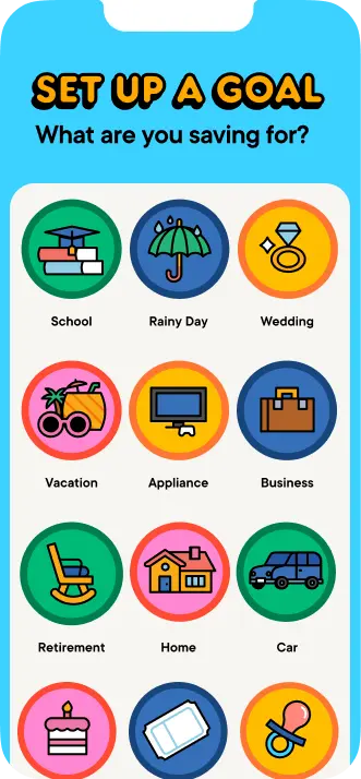 Set up a savings goal