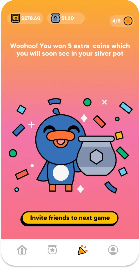Trivia bonus win